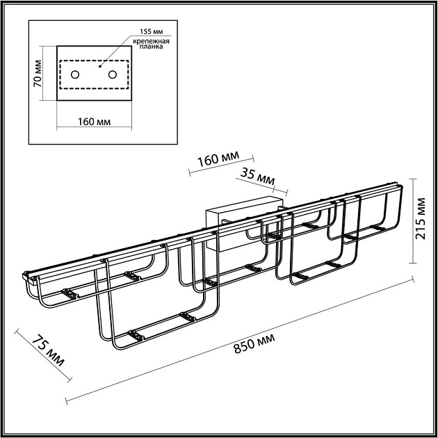 Настенный светильник Odeon Light Hightech 7059/12WL изображение 4 Настенный светильник Odeon Light Hightech 7059/12WL Фото № 4