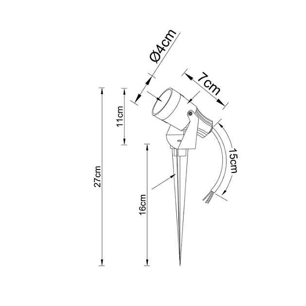 Ландшафтный светодиодный светильник Arte Lamp Elsie A4705IN-1BK Фото № 2
