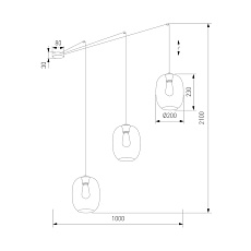 Подвесная люстра TK Lighting 5972 Elio 1