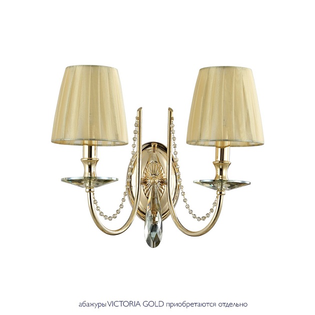 Бра Crystal Lux Victoria AP2 Gold/Amber Фото № 3