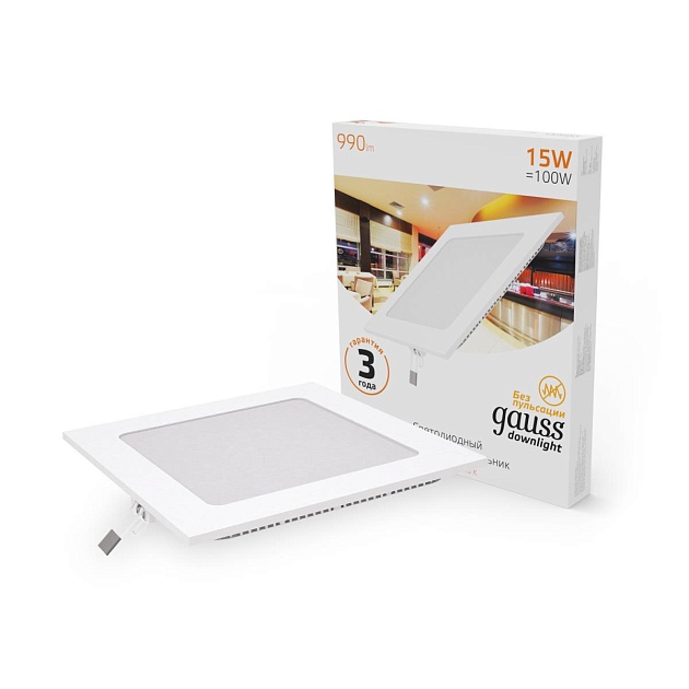 Встраиваемый светодиодный светильник Gauss 940111115 изображение 2 Встраиваемый светодиодный светильник Gauss 940111115 Фото № 2