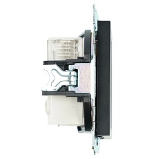 Розетка телевизионная TV + компьютерная RJ-45 Stekker Катрин GLS00-7106-05 черная 49182 4