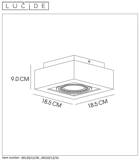 Потолочный светильник Lucide Zefix 09120/12/30 изображение 3 Потолочный светильник Lucide Zefix 09120/12/30 Фото № 3