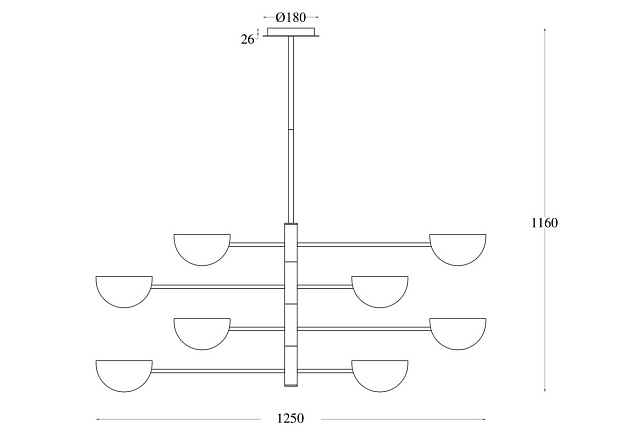 Подвесная люстра Maytoni Technical Mollis MOD126PL-08B Фото № 11
