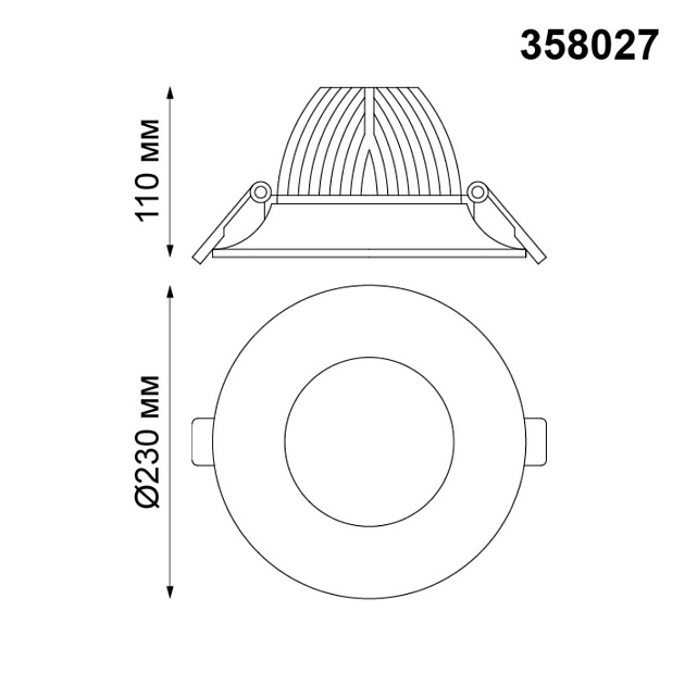 Встраиваемый светодиодный светильник Novotech Spot Glok 358027 Фото № 2