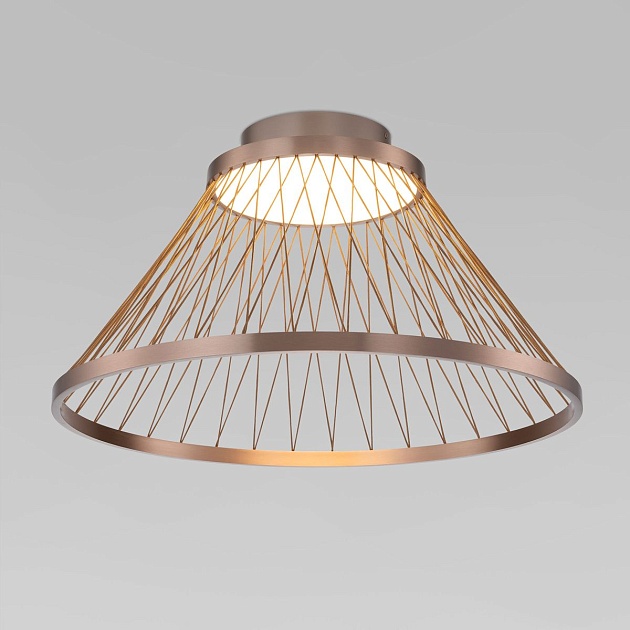 Потолочный светодиодный светильник Eurosvet Cesta 40019/1 LED коричневый изображение 1 Потолочный светодиодный светильник Eurosvet Cesta 40019/1 LED коричневый Фото № 1