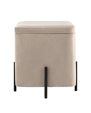 Пуф Stool Group Грейс велюр квадрат светло-серый vd-grays-kv-b25 1