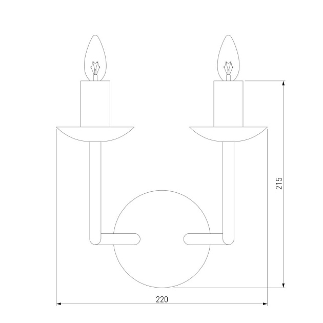 Бра Eurosvet Cariso 60150/2 латунь Фото № 2