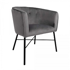 Кресло AksHome Almond серый, велюр 80890