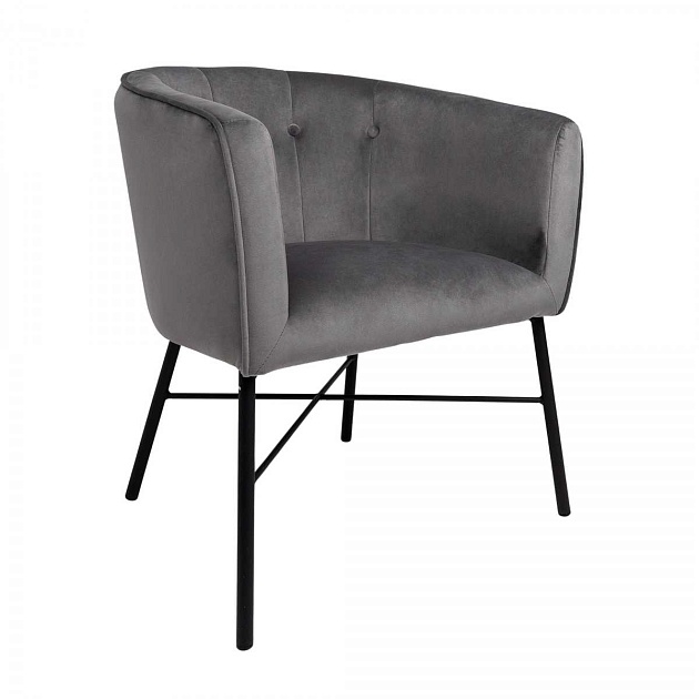 Кресло AksHome Almond серый, велюр 80890 Фото № 1