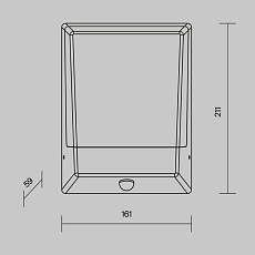 Уличный настенный светодиодный светильник Maytoni Row O448WL-L9GF3KSR 1
