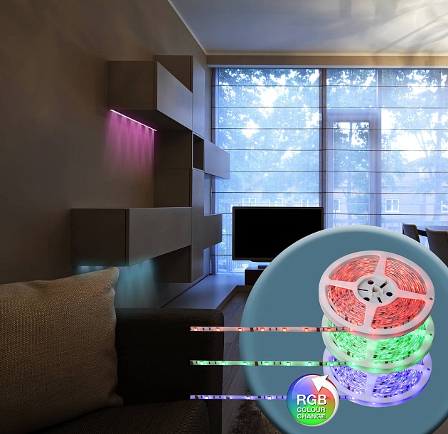 Светодиодная лента Globo 5M RGB 27W 38990 Фото № 3