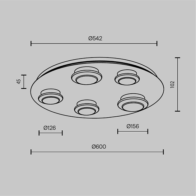 Потолочная светодиодная люстра Maytoni Pharao MOD361CL-L58BS3K изображение 3 Потолочная светодиодная люстра Maytoni Pharao MOD361CL-L58BS3K Фото № 3