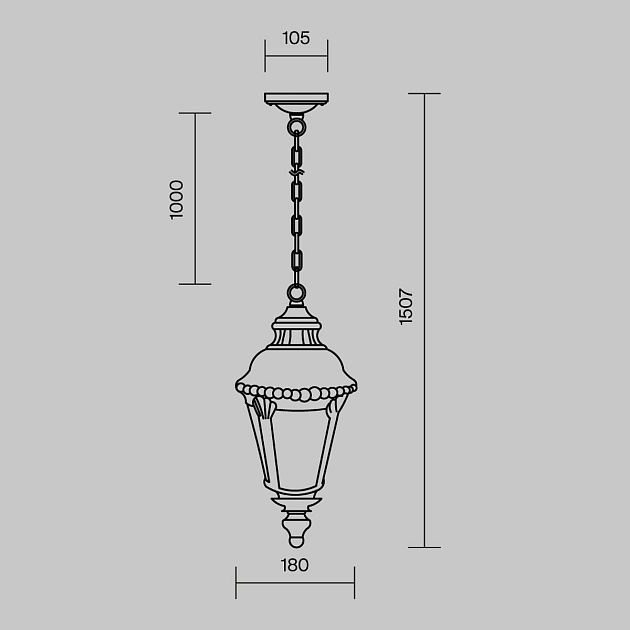 Уличный подвесной светильник Maytoni Goiri O029PL-01BZ Фото № 2