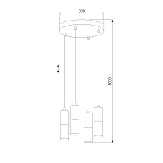 Подвесная люстра TK Lighting 4354 Elit White 1