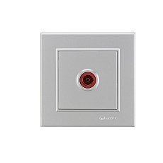 Розетка Makel телевизионная проходная TV СП Karea 16А IP20 серебр. 56065007