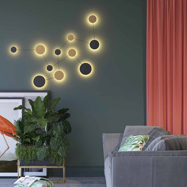 Настенный светодиодный светильник Odeon Light Hightech Galaxy 4211/38WL изображение 2 Настенный светодиодный светильник Odeon Light Hightech Galaxy 4211/38WL Фото № 2