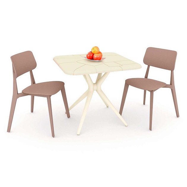 Обеденная группа Sheffilton SHT-DS118 бежевый/капучино 5466191701 Фото № 1