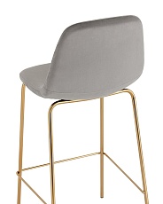 Барный стул Stool Group Валенсия SN велюр серый золотые ножки OS-001B HLR-18 gl 5