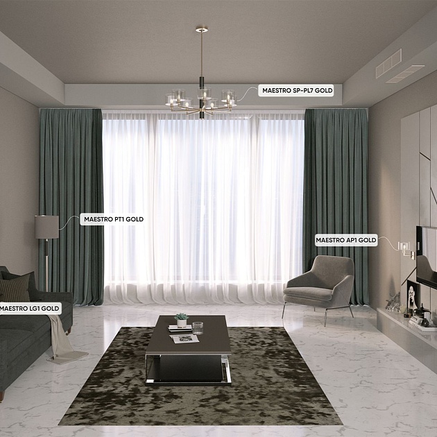 Бра Crystal Lux Maestro AP1 Gold Фото № 4