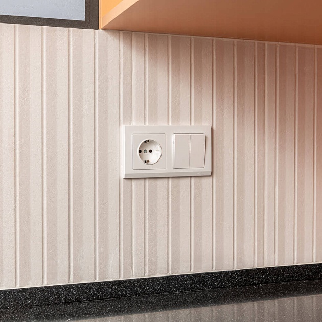 Выключатель двухклавишный Werkel белый W1120001 4690389155192 изображение 5 Выключатель двухклавишный Werkel белый W1120001 4690389155192 Фото № 5