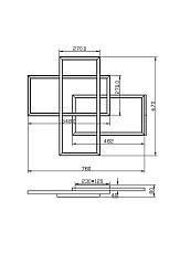 Потолочный светодиодный светильник Maytoni Rida MOD015CL-L80WK 1