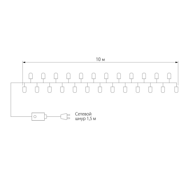 Гирлянда Eurosvet нить 10м IP20 400-002 мульти изображение 2 Гирлянда Eurosvet нить 10м IP20 400-002 мульти Фото № 2