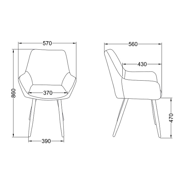 Кресло AksHome Pablo серый, велюр 72329 Фото № 2