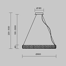 Подвесной светодиодный светильник Maytoni Castello MOD335PL-L40CH3K 1