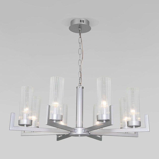 Подвесная люстра Eurosvet Arganie 60133/8 серебро изображение 1 Подвесная люстра Eurosvet Arganie 60133/8 серебро Фото № 1