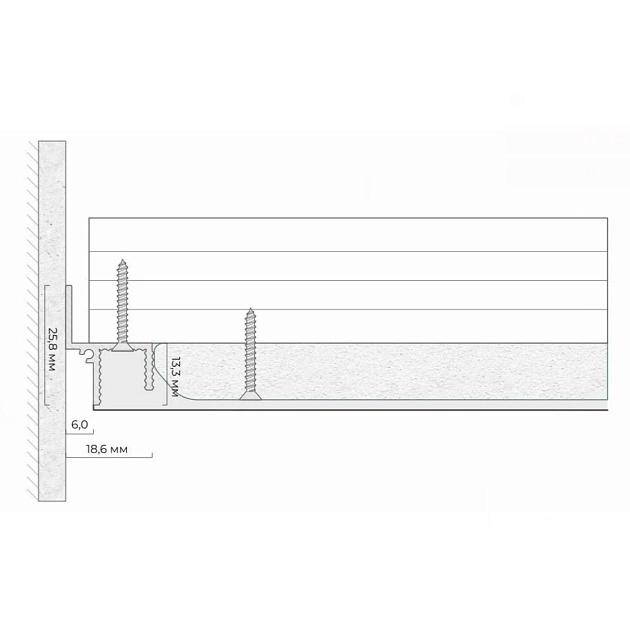 Безрамный теневой профиль FerGipps белый ТП 6 УТ000002067 изображение 3 Безрамный теневой профиль FerGipps белый ТП 6 УТ000002067 Фото № 3