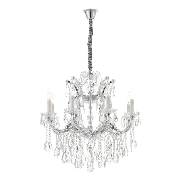 Подвесная люстра iLamp Diamond 6071-8 CR+CL изображение 1 Подвесная люстра iLamp Diamond 6071-8 CR+CL Фото № 1