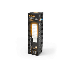 Лампа светодиодная Gauss G9 6,5W 3000К прозрачная 107309106 1