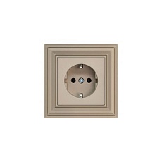 Розетка 2P+E Liregus Retro кремовый омбре 29-122