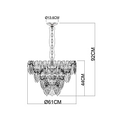 Подвесной светильник Arte Lamp Kapri A4078LM-9CC 1