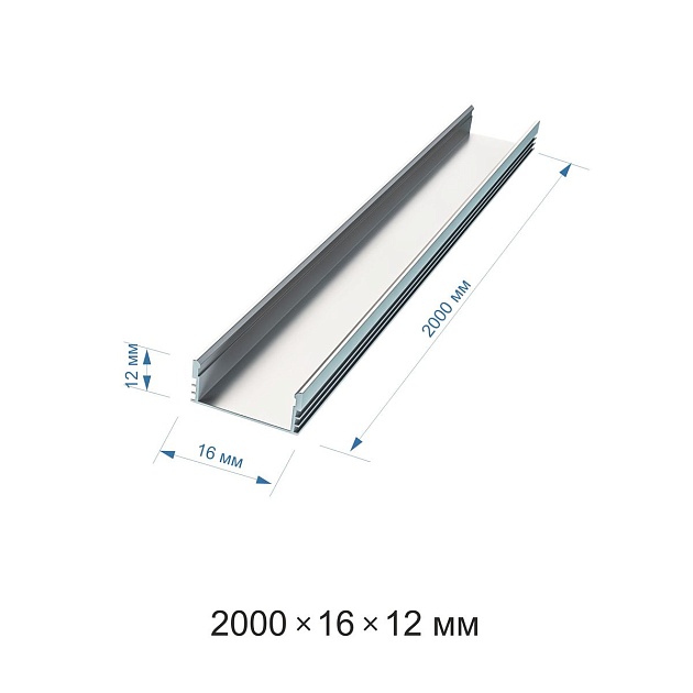 Профиль накладной серебро 2м. Apeyron 08-10-01 Фото № 3