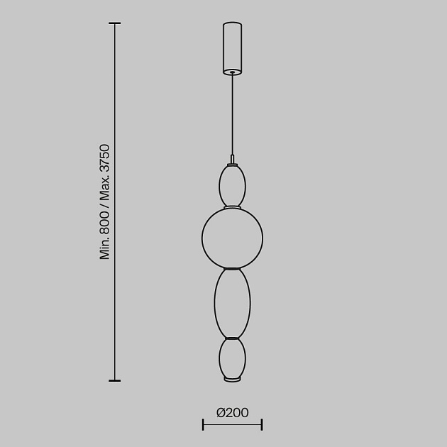 Подвесной светодиодный светильник Maytoni Adore MOD297PL-L12BS3K Фото № 9