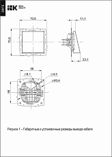 Вывод кабеля IEK Brite МВ10-БрЧ черный BR-VK10-0-K02 1