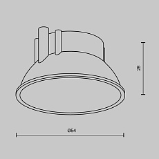 Декоративная черная рамка-отражатель Maytoni Technical для светильников серии Alfa LED Ring8-10W-RD-B 2