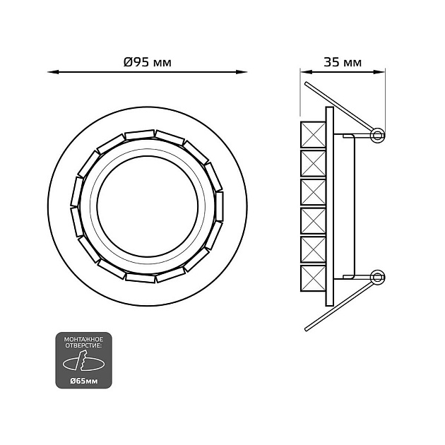 Встраиваемый светильник Gauss Backlight с подсветкой BL042 изображение 2 Встраиваемый светильник Gauss Backlight с подсветкой BL042 Фото № 2