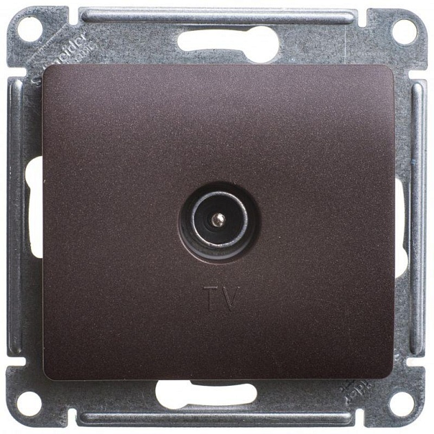 ТВ-розетка Systeme Electric Glossa шоколад GSL000891 Фото № 1