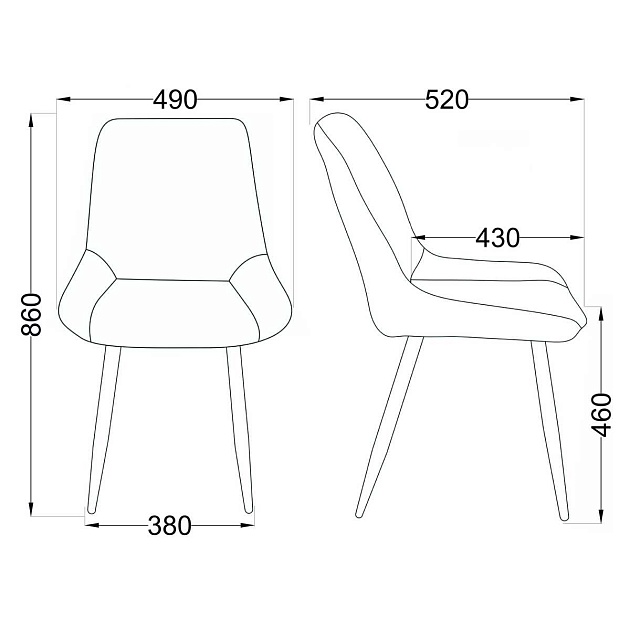 Кухонный стул AksHome Nika темно-зеленый, велюр 72322 Фото № 2