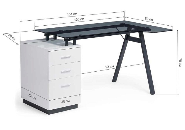 Компьютерный стол Woodville Torvi 11975 изображение 2 Компьютерный стол Woodville Torvi 11975 Фото № 2