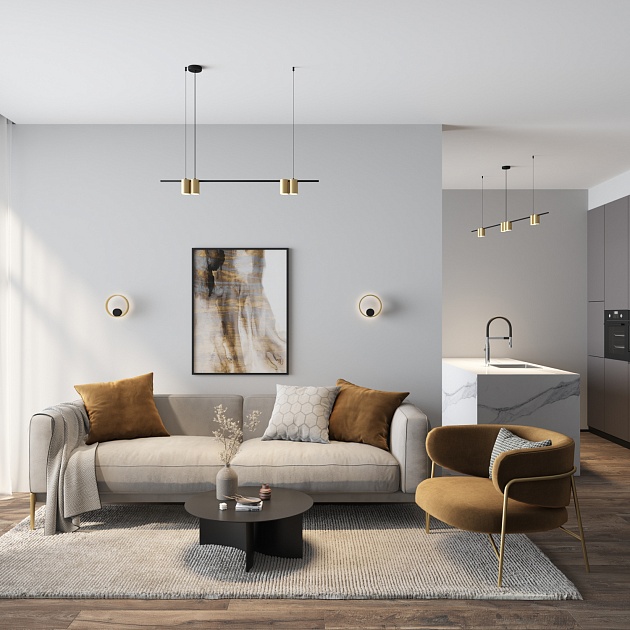 Бра Denkirs Orbit DK5060-BK+SG изображение 6 Бра Denkirs Orbit DK5060-BK+SG Фото № 6