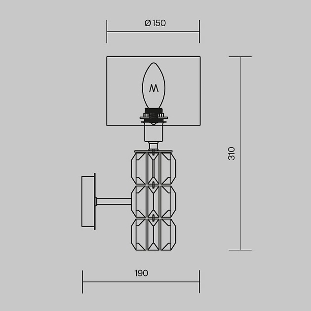 Бра Maytoni Talento DIA008WL-01CH изображение 2 Бра Maytoni Talento DIA008WL-01CH Фото № 2