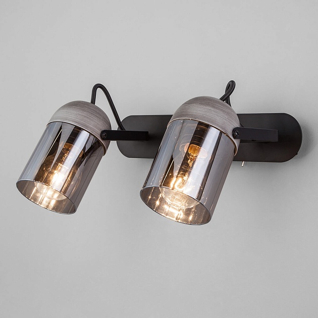 Спот Eurosvet Mars 20122/2 черный/тертый серый Фото № 1