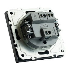 Переключатель 1-клавишный (механизм), STEKKER, 250В, 10A, серия Эмили, RSW10-5105-05, черный уголь, soft touch 49841 3