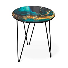 Журнальный стол Sheffilton SHT-CT27 королевский синий/черный муар 4007482105