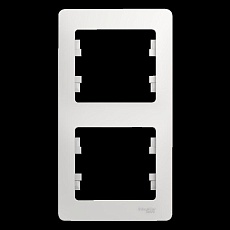 Рамка 2-постовая Systeme Electric Glossa белая GSL000106