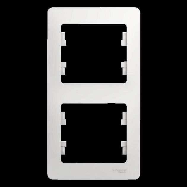 Рамка 2-постовая Systeme Electric Glossa белая GSL000106 Фото № 1